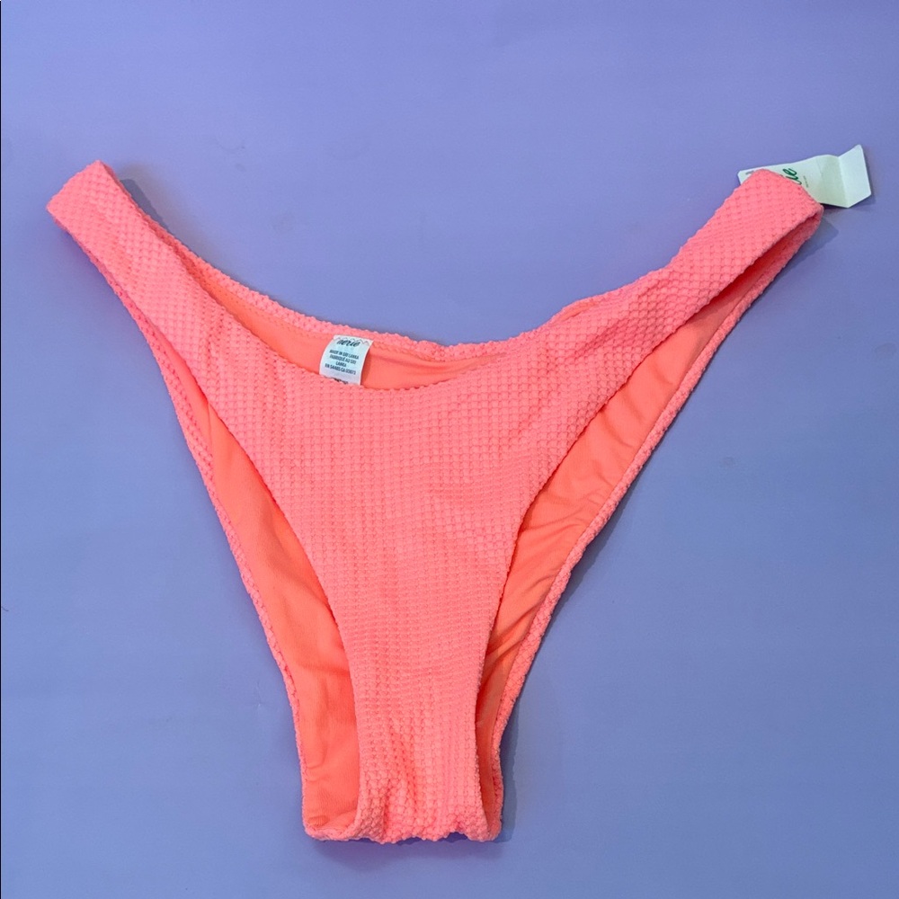 Aerie Textured Coral Bikini Bottom